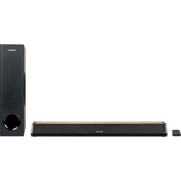 THOMSON SB552BTS Bluetooth USB soundbar med subwoofer trä och svart finish