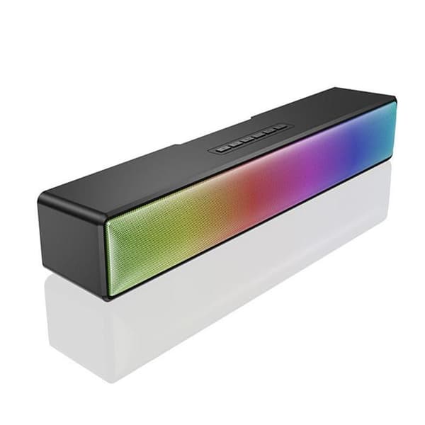 Bluetooth-högtalare INN® 10 timmars speltid 40x6x7cm mottagningsavstånd 10-15 meter högtalarlampa med ljus