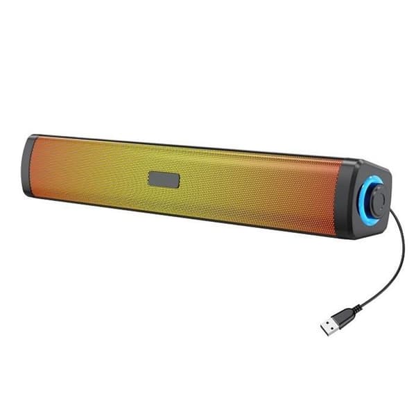Bluetooth-ljudstång med RGB-ljus, stereohögtalare, trådlös soundbar med kraftig bas för spel och låtar.