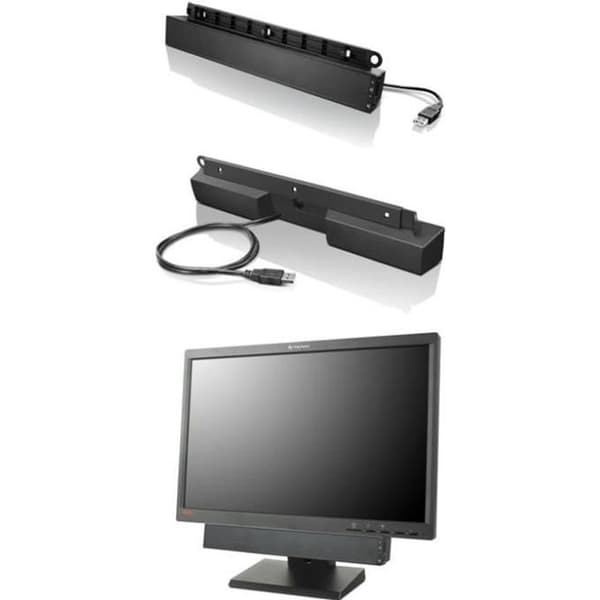 Lenovo USB-ljudbar 2.0 kanaler 2,5 W 70 dB trådad svart