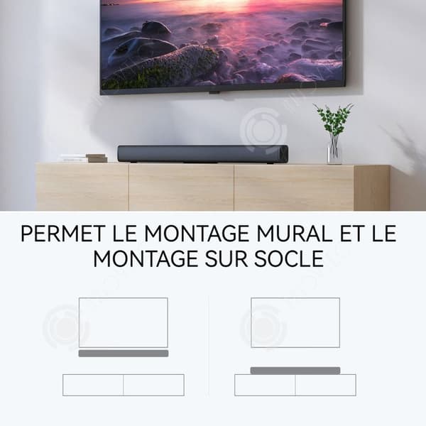 INN TV Soundbar Väggmonterad trådlös Bluetooth-högtalare Hemma Vardagsrum Trådlös Bluetooth-hemmabio med surroundsystem