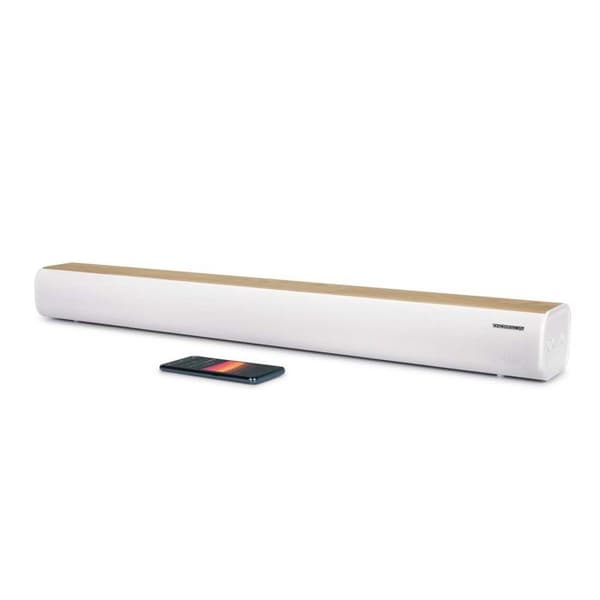 Ljudbar - Thomson - SB401BT - Bluetooth 5.0 - 200 Watt - Vit och träfinish
