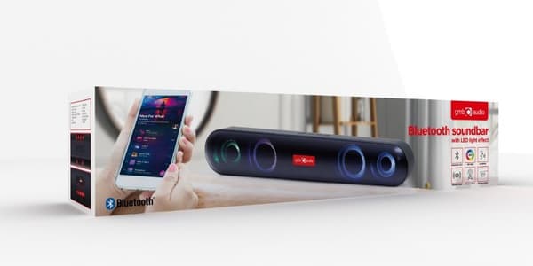 Gembird SPKBT-BAR400L soundbar-højttaler Sort 2.0 kanaler 10 W