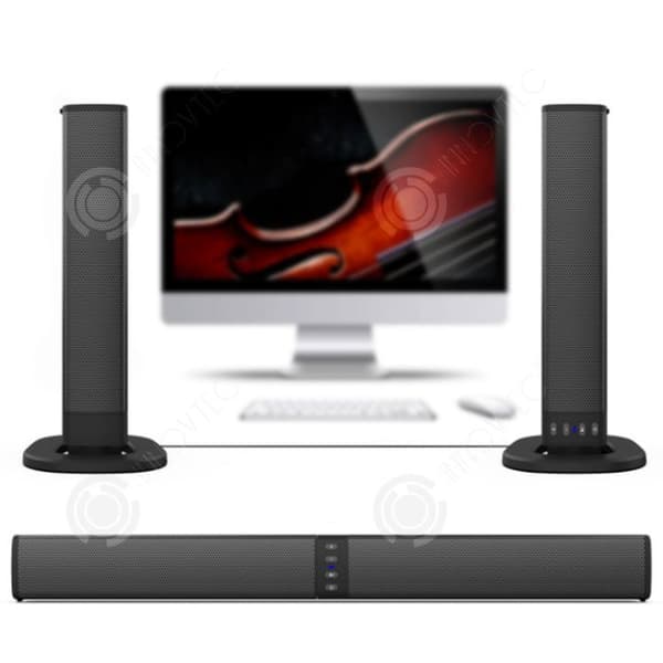 INN Soundbar för TVFour 5W högtalare 49x5x5xcm djup bas djupa kanaler stereoljudkanaler bluetooth fjärrkontroll