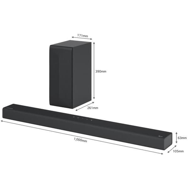 LG S65Q DEUSLLK soundbar - 420W - DTS X - Bluetooth - HDMI - Svart