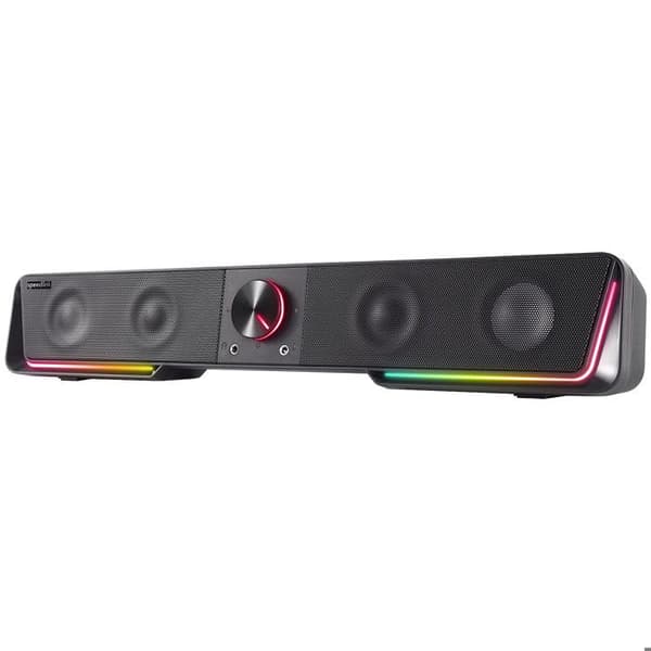 SpeedLink Gravity RGB Soundbar Svart Bluetooth®, upplysta högtalare