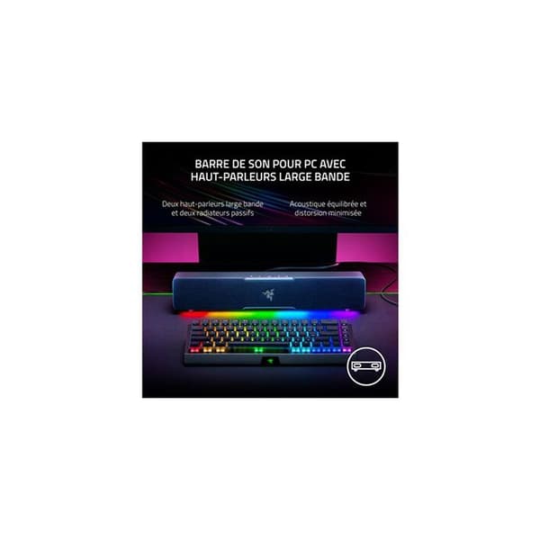 Ljudbar - Razer - Leviathan V2 X - USB Typ-C - Bluetooth 5.0 - Bredbands högtalare