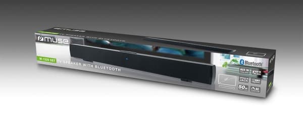 Muse | Ja | TV-soundbar med Bluetooth | M-1580SBT | 80W | Bluetooth | Højglanssort | Soundbar med Bluetooth | Trådløs forbindelse
