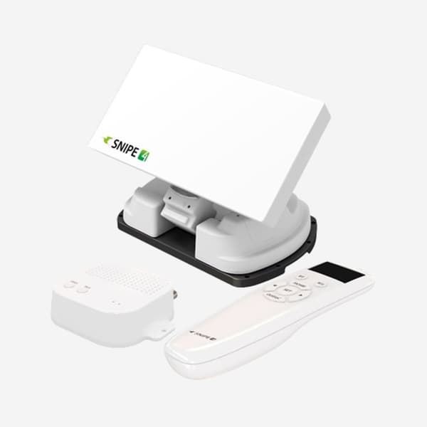 Selfsat Snipe 4 Single med Bluetooth-fjärrkontroll och IOS & Android-kontroll satellitcampingantenn