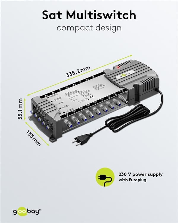 Sat multi-switch 5 indgange/16 udgange