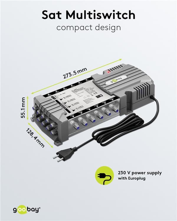 Sat multi-switch 9 indgange/12 udgange