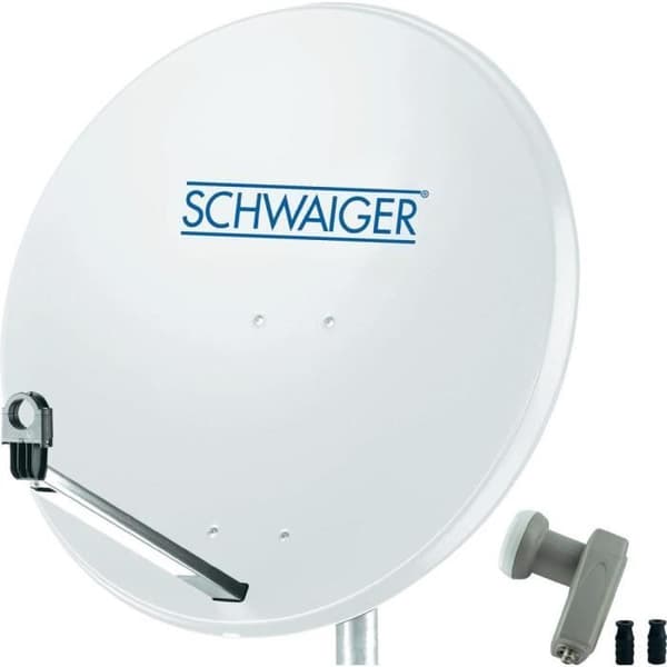 80 cm Schwaiger parabol - 1 satellit - Twin-LNB