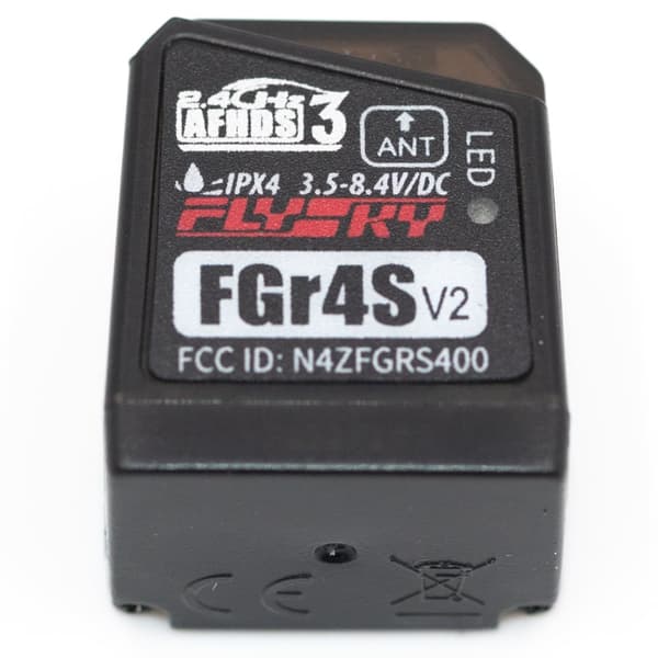 Flysky FGR4S V2 Modtager, 4 Kanaler, 2.4GHz Frekvens, Indbygget Antenne
