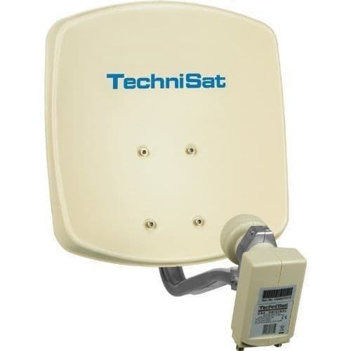 TECHNISAT DIGIDISH 33 aluminiumskål med AZ/EL-fäste och LNB Twin - Beige