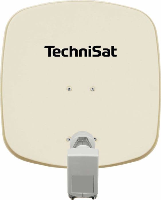 Technisat - 1045/3882 - DIGIDISH 45 Satellite Offset - Spegel med väggfäste och Twin LNB med beige nippelslang