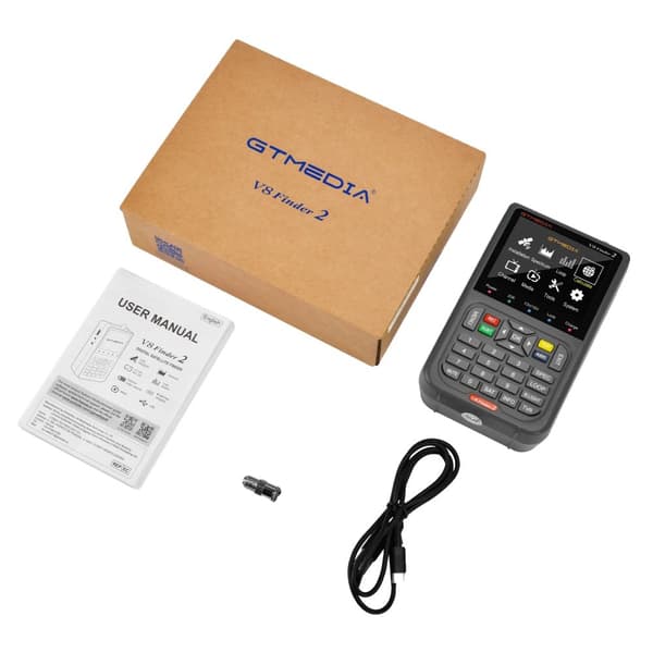 TV Finder Meter, 3,5 tum LCD-display, DVB-S/S2/S2X-stöd, H.264-avkodning,V8 Hittare 2