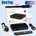 Miniatyrbillede 2 af 2: Satellitmodtager, understøttelse af DVB-T2 & DVB-S2, kompatibilitet med H265 PowerVu., V7 PRO med WIFI, EU-stik