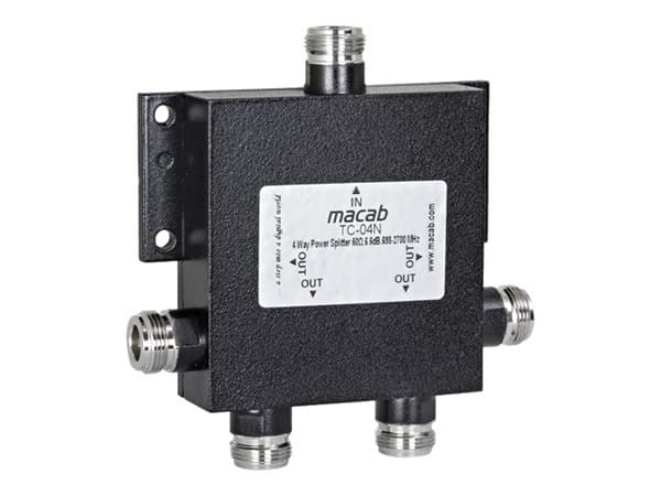 Televes Splitter TC-04N, 4-vägs 50 ohm, 6,6 dB, 698-2700 MHz