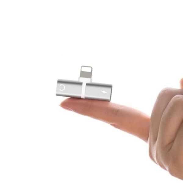2-Pak - Splitter & Hodetelefonadapter for iPhone - Lad & Lytt