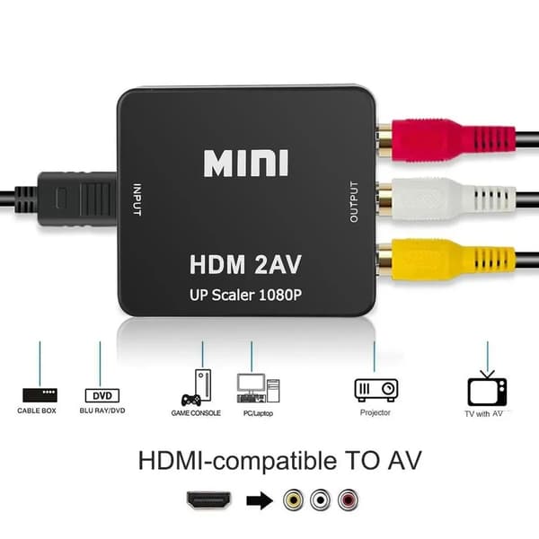 HD-videomuunnin Full HD 1080p - HDMI RCA:lle