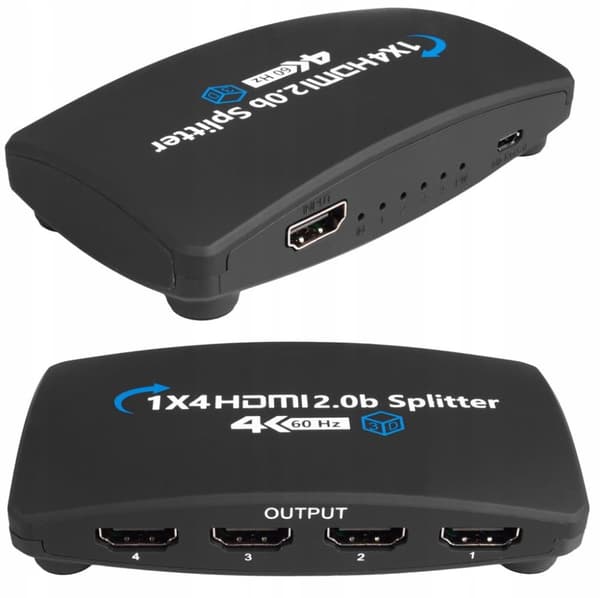 HDMI 2.0 SPLITTER 1x4 UHD 4K SPLITTER HDCP 2.2
