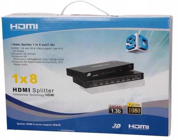 HDMI SPLITTER 1x8 SPLITTER 4K HDCP ORIGINAL