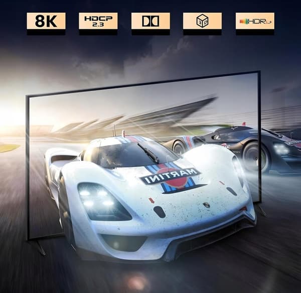 HDMI 2.1 SPLITTER 1x2 ULTRAHD HDCP 2.3 SPLITTER 8K60HZ 4K 120HZ - 2 TV