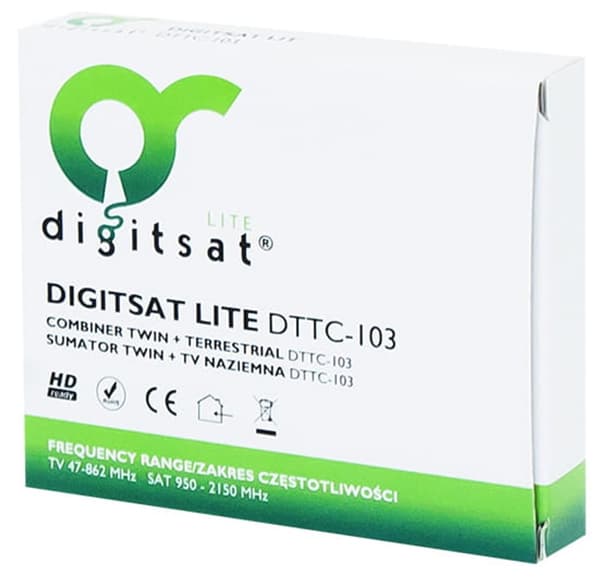 DigitSat DTTC-103 kaksois-SAT + DVB-T -yhdistin
