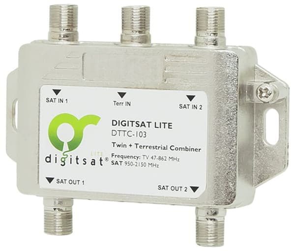 DigitSat DTTC-103 kaksois-SAT + DVB-T -yhdistin