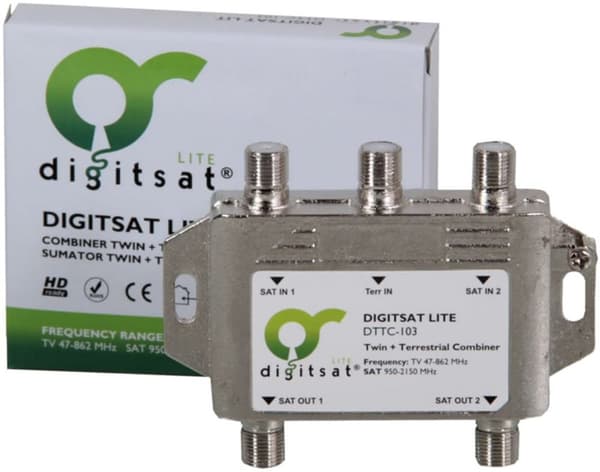 DigitSat DTTC-103 Twin SAT + DVB-T-kombination
