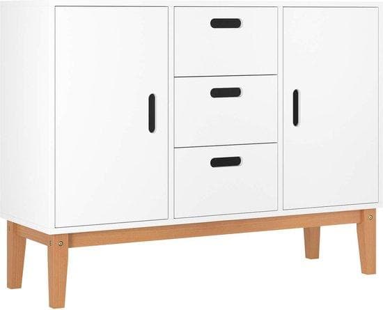 Skåp för förvaringsskåp fristående konsolbord på sidobadet 2 dörrar, 3 laster och 2 inre