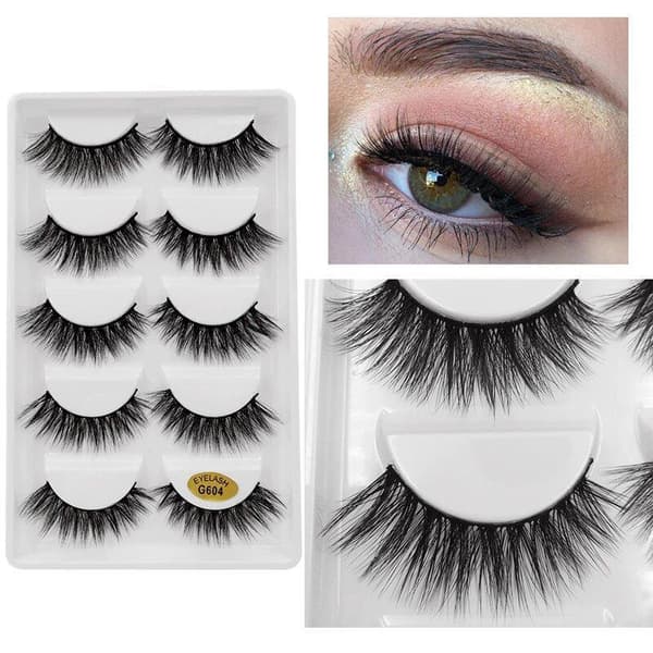 Irtoripset 5 para - 3D faux mink (G-600)
