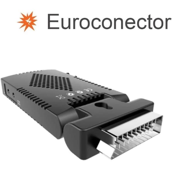 TNT HD T2-mottagare - DOKI - DVT-SCART500 - USB-inspelning - Kompatibel med AVI/MKV/MP3 - Svart