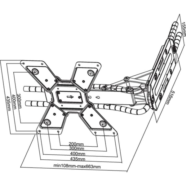 SpeaKa Professional TV-takfäste elektrisk motordriven, Tiltbar 58,4 cm (23) - 139,7 cm (55) 23-55Z