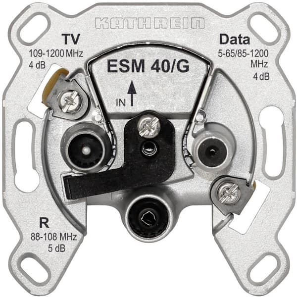 Kathrein ESM 40/G Antenndosa TV, FM, Data Infälld Enskild kopplingsdosa