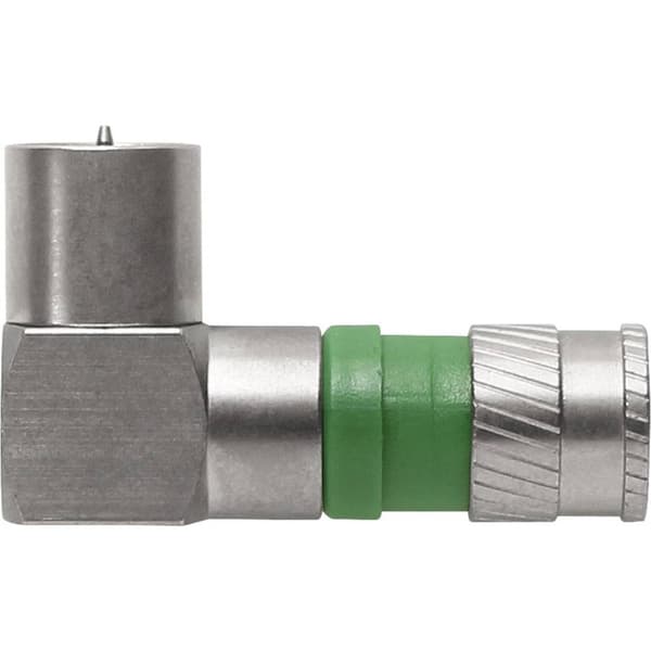 F-kontakt kompression, vinklad, Quickfix Kabeldiameter: 4.9 mm