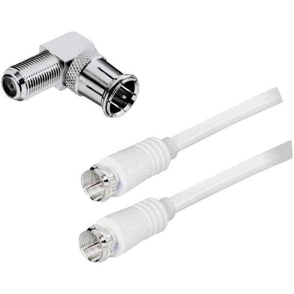 BKL Electronic Antenn, Parabol Anslutningskabel [1x F-kontakt hane - 1x F-kontakt hane] 2.50 m 85 dB dubbelt skärmad Vi