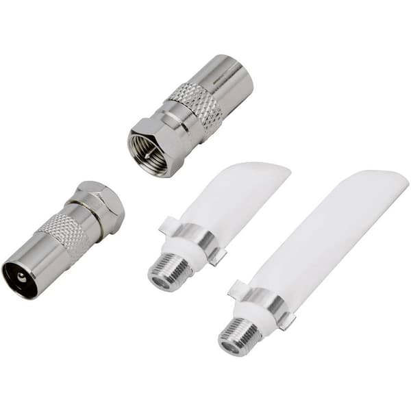 BKL Electronic 0403524 Koax- /F-fönstergenomföringsset Fönstergenomföring Anslutningar: f-kontaktdon, F-anslutning, Koa