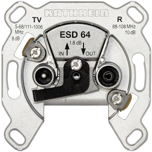 Kathrein ESD 64 Antenndosa TV, FM Infälld Kanaldosa
