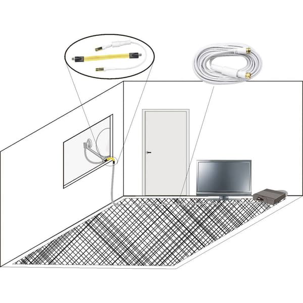 Renkforce Antenn, Parabol Anslutningskabel [1x F-anslutning - 1x F-anslutning] 30.00 cm Fönstergenomföring Koppar