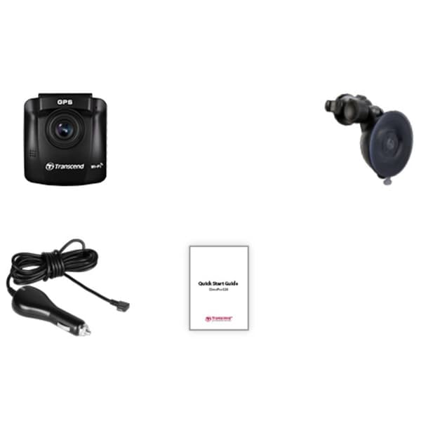 Transcend DrivePro™ 250 Bilkamera med GPS Horisontell betraktningsvinkel=140 ° 12 V, 24 V GPS med radarregistrering, Ti
