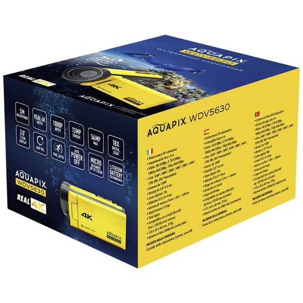 Aquapix WDV5630 Yellow Videokamera 7.6 cm 3 tum 13 Megapixel Gul