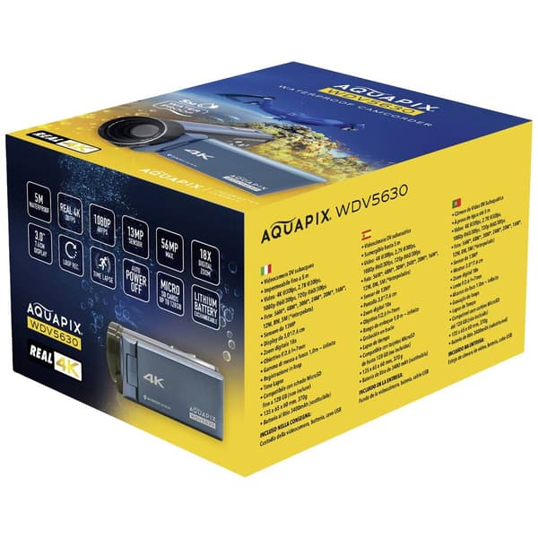 Aquapix WDV5630 GreyBlue Videokamera 7.6 cm 3 tum 13 Megapixel Grå-blå