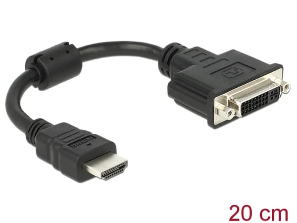 DeLOCK 0.2m HDMI-DVI M/F HDMI Type A (Standard) DVI-D Black