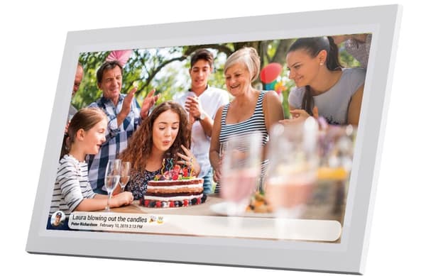 Denver PFF-1503 digital fotoramme Hvid 39,6 cm (15,6") Touchscreen Wi-Fi