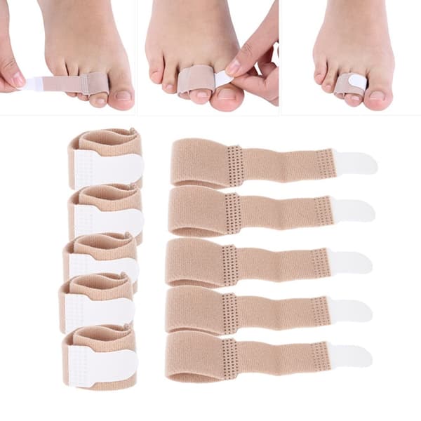 10 st Hallux Valgus Corrector Tummen Tår Separator Knivjusterare Ortopediska hängslen