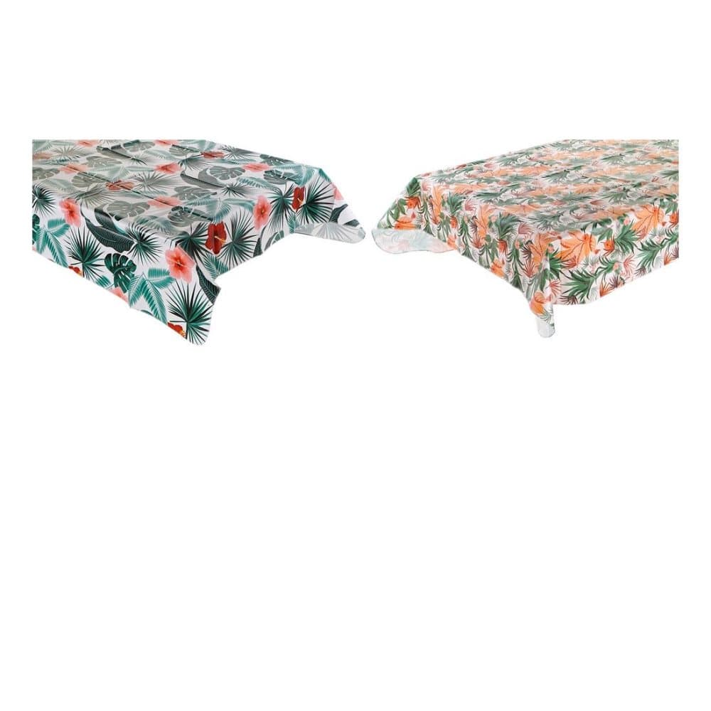Bordsduk DKD Home Decor PVC Tropiskt (2 pcs) (140 x 140 x 140 cm)