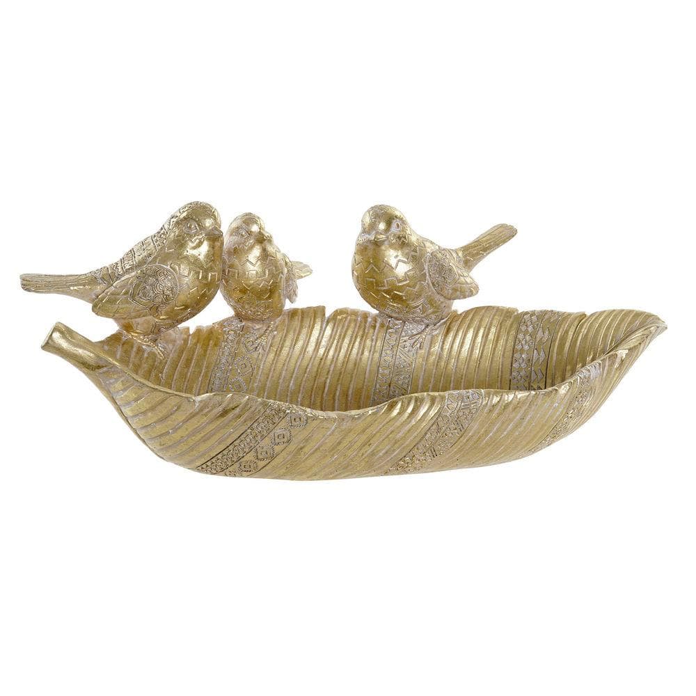 Bordsdekoration DKD Home Decor Fåglar Harts Glam (32 x 19 x 13 cm)