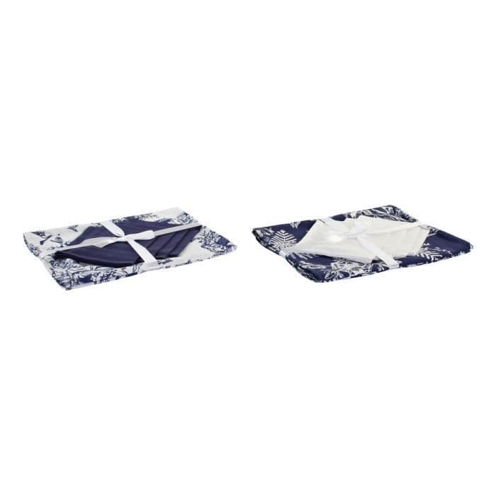 Bordsduk och servetter DKD Home Decor Cotton (2 st) (150 x 150 x 0,5 cm)