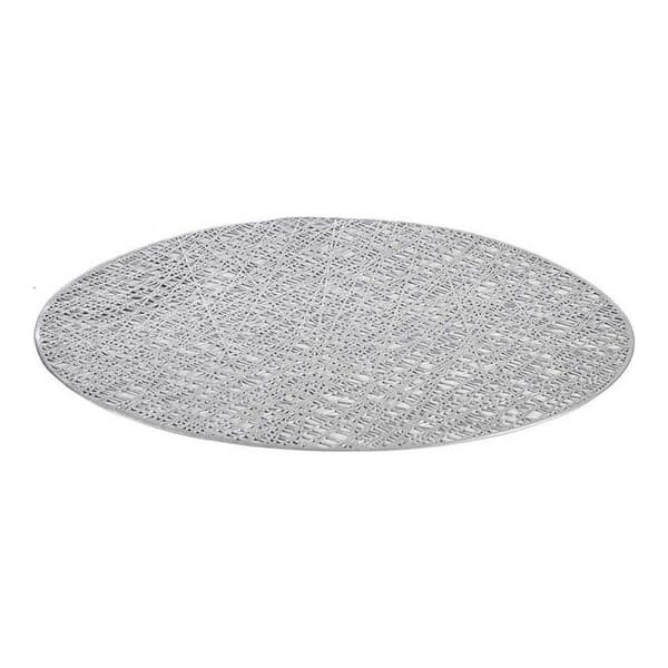 Bordsunderlägg Kinvara AR2103272 Silvrig Plast Ø 38 cm (12 antal)